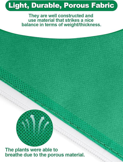 Abimars Thicker Plant Covers Freeze Protection Jacket 2.36 oz/yd², 2.5'x4' Reusable Winter Plant Covers with Drawstring & Zipper, 2 Pack Light, Porous Fabric for Plant Breathing