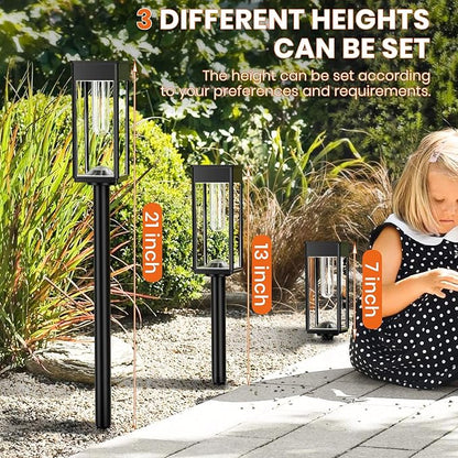 Super Bright Solar Pathway Lights Outdoor,8 Pack Solar Lights Outdoor,IP65 Waterproof Solar Garden Lights Solar Powered Landscape Lighting for Yard Patio Walkway Driveway Pathway (Cool White)