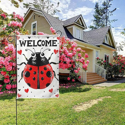 Insect Garden Flag Vertical Double Sided Outdoor Yard Flags 12.5x18 Inch Burlap Banners for House Lawn