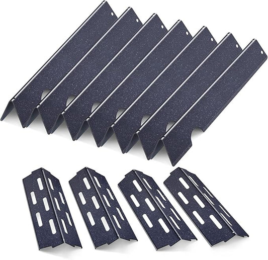 Grill Flavorizer Bars for Weber Genesis II E-410, S-410, LX E-440, S-440, Weber Genesis 2 66041, 66033, 66796, Heat Deflectors BBQ Gas Grill Replacement Parts, 17” Porcelain Steel Flavor Bars
