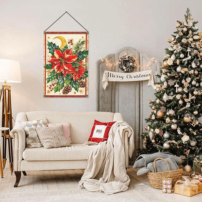 Christmas Garden Flag Vertical Double Sided Outdoor Yard Flags 12.5x18 Inch Burlap Banners for House Lawn