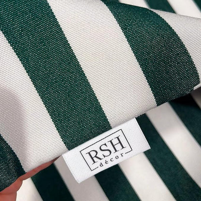 RSH DECOR: Sunbrella Pillow Covers Set of 2 | Covers Only - 26" x 16" | Outdoor Lumbar Pillow Covers Crafted with Sunbrella Performance Fabric | Mason Forest Green