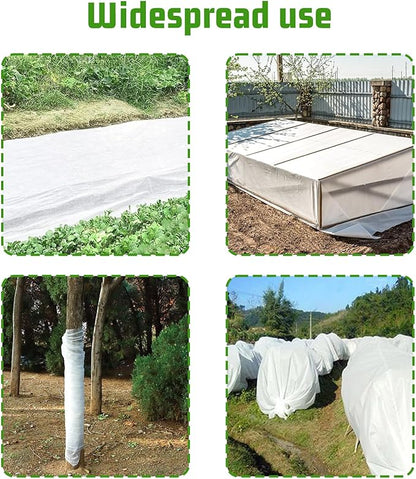SnugNiture Plant Covers Freeze Protection, 10ft x 50ft 1.1oz/yd² Frost Cloth for Outdoor Plants, Floating Row Cover Frost Blanket for Winter Garden Vegetables Protection