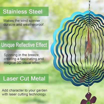 Birds Wind Spinner,Metal Wind Spinners for Outdoor,3D Double Sided Hanging Decor for Indoor,Outdoor,Unique Gifts for Women