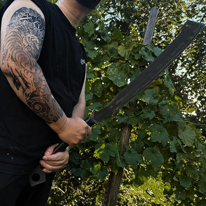 High Manganese Steel Blade Machete for Cutting Trees Heavy Duty Full Tang Outdoor Survival Hunting Tactical Sword