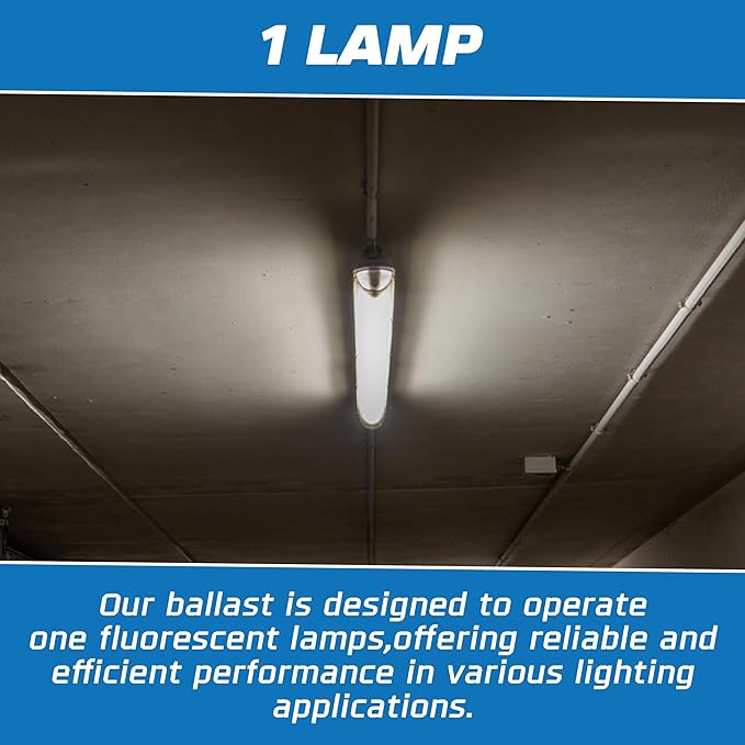 OHLECTRIC 10 Pack - Replacement for ICN1P32-SC 1 Lamp - T8 Fluorescent Ballast, Electronic Ballast Replacement 120-277 Volt, Instant Start - Standard and Energy Efficient Ballasts - UL Approved