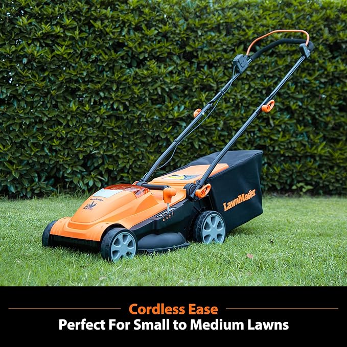 LawnMaster CLMF4815E 48V MAX* 15-inch Brushless Cordless Mower with 2X24V MAX* 4.0Ah Battery and a Dual Charger