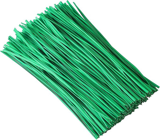 Tangyinrd 300 Pcs 6 inch Green Plastic Twist Ties, Cable Ties, for Bags, Gardening Tools