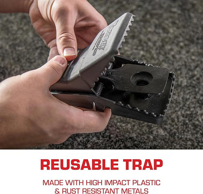 Tomcat Rat Snap Trap, 1 Rat Size Trap - Reusable - Effectively Kill Rats - Ideal for Home and Farm Use
