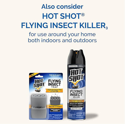 Hot Shot Flying Insect Trap, Discreet, Hassle-Free Trap Attracts, Captures House Flies and Fruit Flies, 24/7 Continuous Attraction, No Plug-in Or Electricity Needed, 6 Count