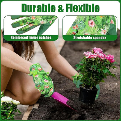 HANDLANDY Women Safety Work Gloves Utility Touch Screen Working Grip Glove for Yardwork Gardening Breathable Mechanic Gloves
