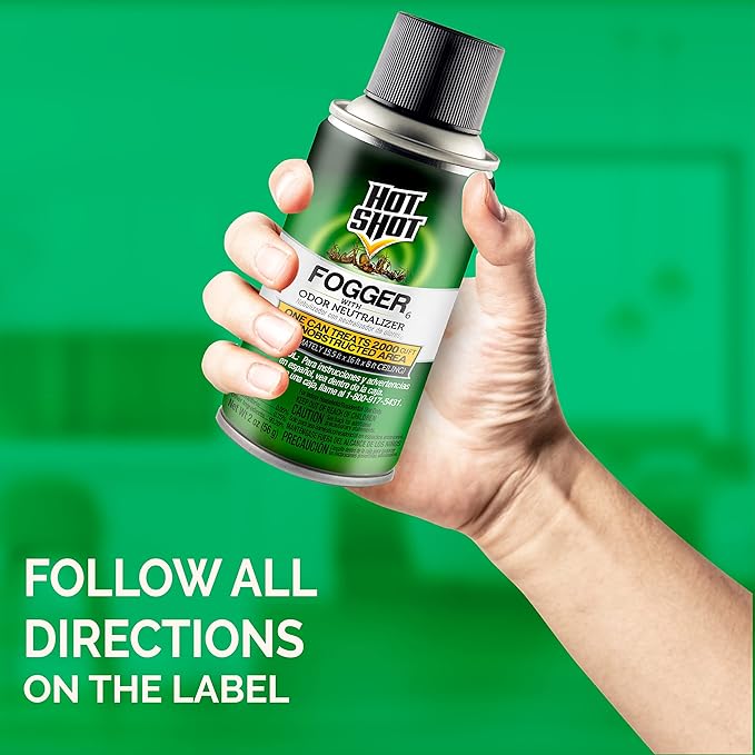 Hot Shot Fogger With Odor Neutralizer 6 Count-2 Ounce Cans (2 Pack), Controls Heavy Insect Infestations