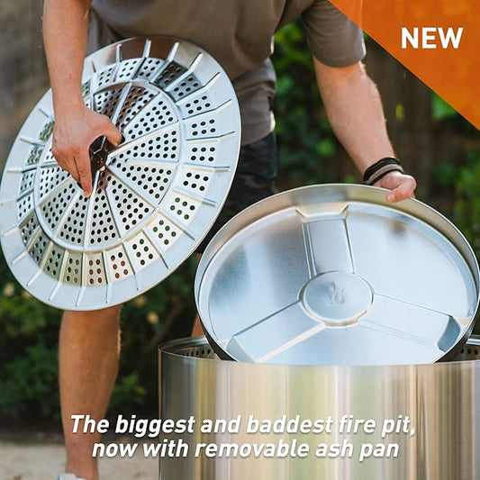Solo Stove Yukon Backyard Bundle 2.0 | Incl. Yukon Smokeless Fire Pit with Stand, Shelter, Shield, Lid, Portable for Wood Burning, Removable Ash Pan, Stainless Steel, H: 19.8in x Dia: 27in, 50.85lbs.