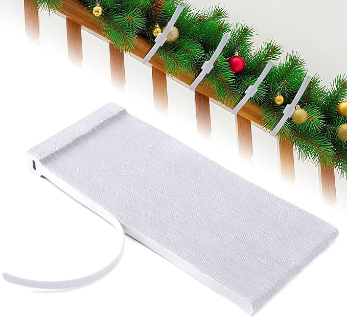 100 Pcs Christmas Garland Ties 12Inch Adjustable Holiday Garland Twist Ties for Holiday Christmas Halloween Tree Wreath Party Yard Wall Doorway Reusable Nylon Garden Cable Straps Decoration(White)