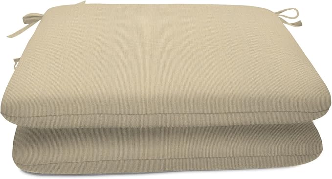 Sunbrella Patio Cushions - (2 Pack) - 20" W x 20" L x 2.5" T, Outdoor Chair Cushion with Comfort, Style & Durability Designed for Outdoor Living - Made in The USA