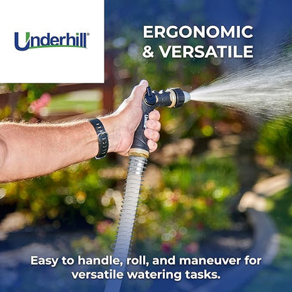 Featherweight EVO Lightweight Fabric Garden Water Hose for Outdoors, Yard, Kink-Resistant, Flexible, Weighs 5 Pounds, 200 PSI Working Pressure, 800 PSI Burst Pressure, 50 ft Long, Tan