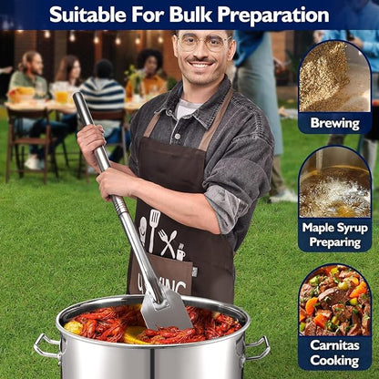 ARC 32QT Seafood Boiling Kit, 200,000BTU Propane Burner and 36" Mixing Paddle, Crawfish Boil Pot w/Basket and Steamer Rack, Outdoors Cooking and Steaming, Large Turkey Fryer Pot, Lobster Shrimp Pot