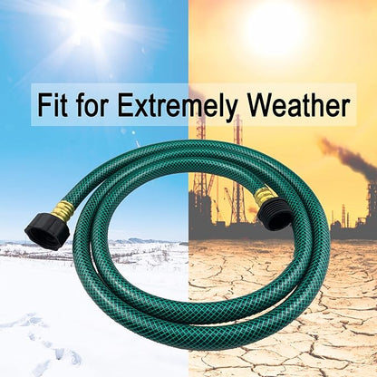 PVC Garden Hose 1/2 Inch, Flexible Water Hose with Male and Female Fittings, No Leaking, Heavy Duty, for Household, Outdoors, Lawns, Patio (100 FT, Green, Plastic Fittings)