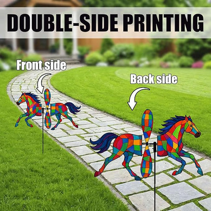 Horse Petite Spinner Outdoor, Horse Wind Spinner for Yard and Garden