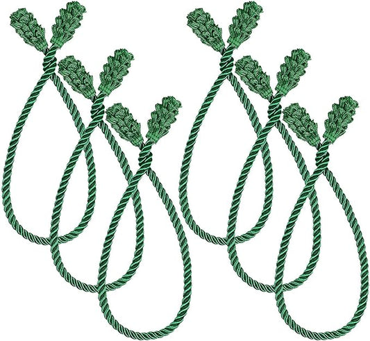Shappy 6 Pieces Christmas Garland Banister Ties Christmas Decorative Reusable and Flexible Twist Ties for Garland, Banister Home Decoration (Green)