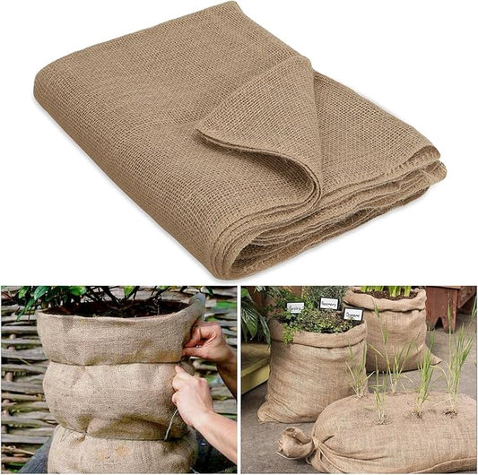Svepndic 40in x 19ft Multipurpose Natural Burlap Fabrics Tree Wraps Rolls Tree Trunk Protectors,Gardening Burlap Rolls for Decorations, Weddings,Landscaping,Home