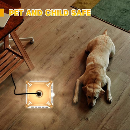 Electric Flea Traps for Inside Your Home (2 Packs), Retractable Flea Light Trap w/Sticky Fleas Trap Refill & Replacement Bulbs, Ultimate Fleas Fighting Solution.