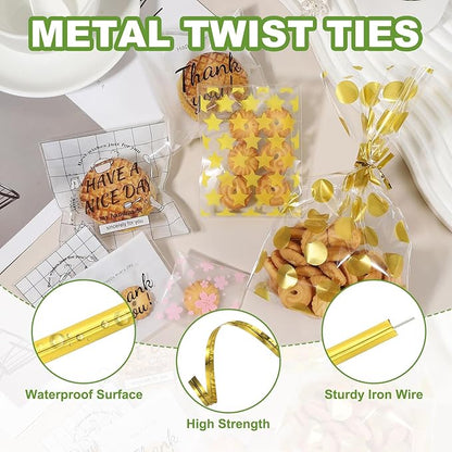 PATIKIL Bag Twist Ties 3 Inch, 800 Pcs Metallic Bread Ties for Treat Plastic Bags Gift Wrapping Candy Coffee Bag Plant Party Cake Favor, Black