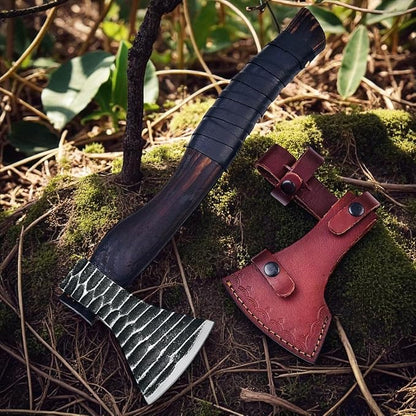 Poshland Custom Handmade Axe/Leather Cover - Vertical Carry, Multipurpsoe Tool