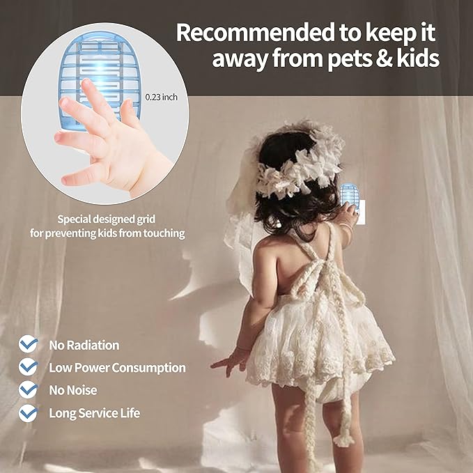 6 Packs Bug Zapper Indoor, Fly Traps for Indoors, Insect Traps for Home Mosquito Killer for Kids & Pets, Home, Kitchen, Bedroom, Baby Room, Office-2