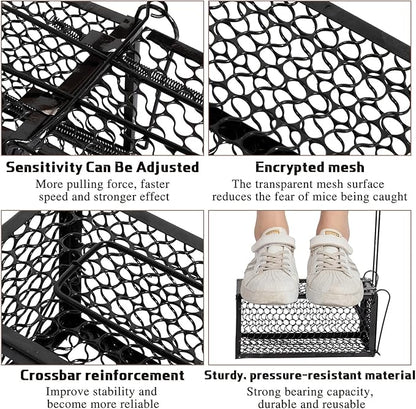 Qualirey 4 Pcs Humane Rat Trap Chipmunk Rodent Mouse Squirrel Trap Small Live Animal Mouse Voles Hamsters Live Cage Rat Cage for Mice Easy to Catch and Release (9.1 x 4.5 x 4.5 Inches,Black)