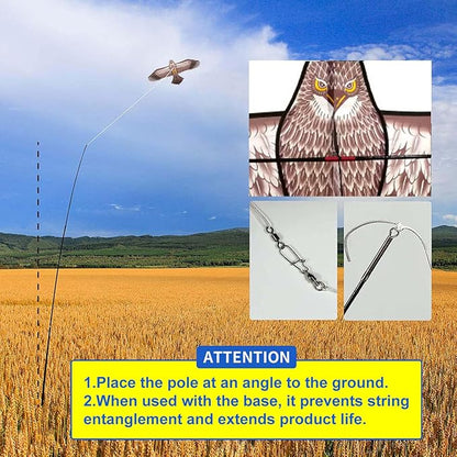 eyijklzo Bird Scarer Flying Kite Crops Farm Flying Bird Hawk Flying Kite