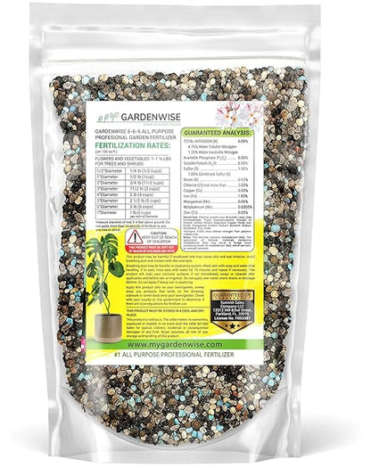 6-6-6 All-Purpose Professional Plant Food Fertilizer; Ideal for Winter Care & Spring Feeding, Perfect Balanced NPK for Indoor and Outdoor Plants (4 QUARTS)