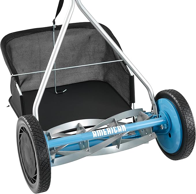 American Lawn Mower Company 1604-16 16-Inch 5-Blade Walk Behind Reel Mower with Grass Catcher