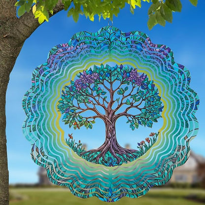 Metal Wind Spinners for Outdoor,Birthday Gifts for Women Mom Grandma, 12 Inch Tree Wind Spinner Bird Devices Deterrent to Scare Birds Away from Yard Patio Farm, Kinetic Sculpture Garden Decor