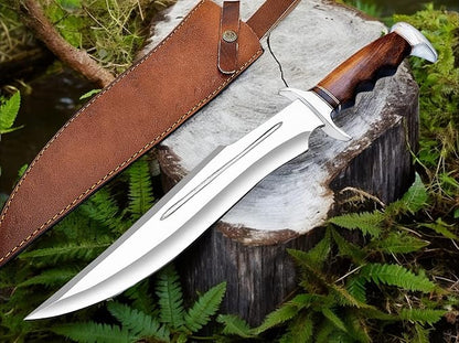 17 Inch D2 Large Bowie Knife with Sheath, Fixed Blade Hunting Knife, used for Bushcraft, Outdoor, and as a Camping Knife - Survival knife