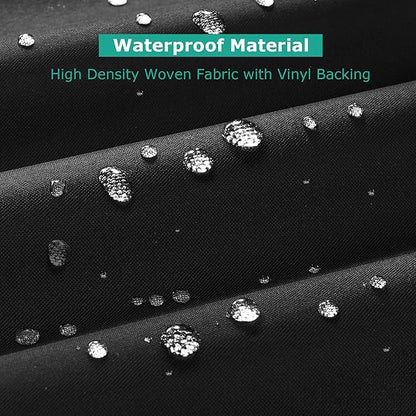 SunPatio Outdoor Heavy Duty Waterproof Grill Cover Compatible with Traeger 34 Series Wood Pellet Grill and Smoker, Texas and More, Full Length Barbecue Cover, All Weather Protection, Black