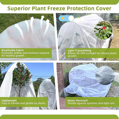 Plant Covers Freeze Protection, 10ft X 30ft Floating Row Cover 1.47 oz/yd² Fabric, Garden Frost Cloth Frost Blanket Plant Frost Covers for Outdoor Winter Frost/Sun Pest Protection - White