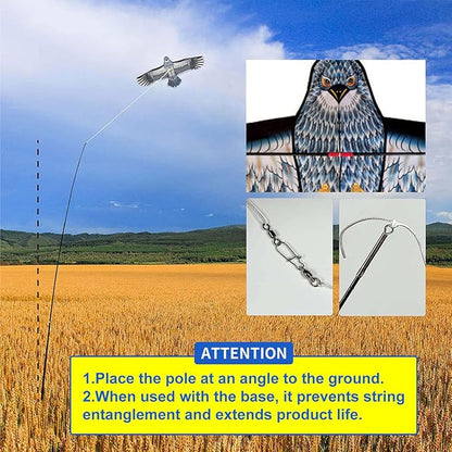 eyijklzo Bird Scarer Flying Kite Crops Farm Flying Bird Hawk Flying Kite