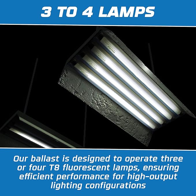 OHLECTRIC 10 Pack - Replacement for ICN4P32-SC 3&4 Lamp - T8 Fluorescent Ballast, Electronic Ballast Replacement 120-277 Volt, Instant Start - Standard and Energy Efficient Ballasts - UL Approved