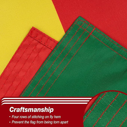 Bolivia Bolivian Flag 3x5 ft Outdoor, Double Sided 3 Ply Heavy Duty Bolivia National Country Flag, 100% Quality Polyester Bolivian Banner with Brass Grommets 4 Rows Stitches