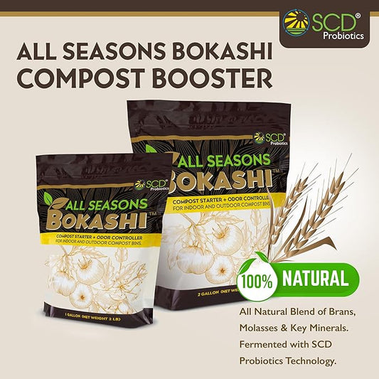 All Seasons Bokashi 5.5 lb Compost Starter - Dry Bokashi Bran for Kitchen Compost Bin, Composts Food, Garden and Pet Waste, Controls Bad Odors by SCD Probiotics