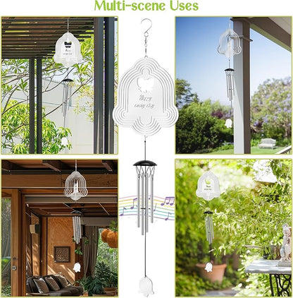 Wind Chimes with Bells Wind Spinner, Outdoor Garden Decor Wind Spinner, Gifts for Women, Mom, Retirement, Teacher, Parents Birthday, Memorial Gift for Garden Porch Patio Home Decor