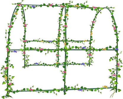 Strong Camel Greenhouse Replacement Frame for Larger Hot Garden House , Support Arch Frame Climbing Plants/Flowers/Vegetables (6.5'x 7' x 7.2')