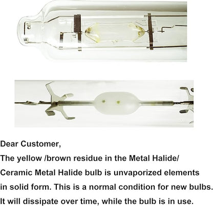 1000 Watt Vegetative Metal Halide Lamp MH Grow Light Bulb Lamp, MH 1000W E39, High PAR Enhanced Blue and Violet Spectrums CCT 6000K for Vege Growth and Flower