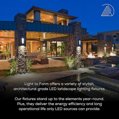 Light to Form® | Luxury Brass Luna II | Low-Voltage Deck & Step Light 3W | 12V AC | 2700K Bulb | Frosted Lens | Antique Brass Finish | Outdoor Landscape Sconce | Weather Resistant | Energy Efficient