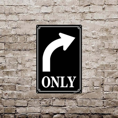 12x16" Left Turn Only Arrow Signs - High-Intensity Aluminum Parking Lot Sign, Weatherproof & Fade-Resistant, Ideal for Outdoor & Indoor Use - Curbside Sign