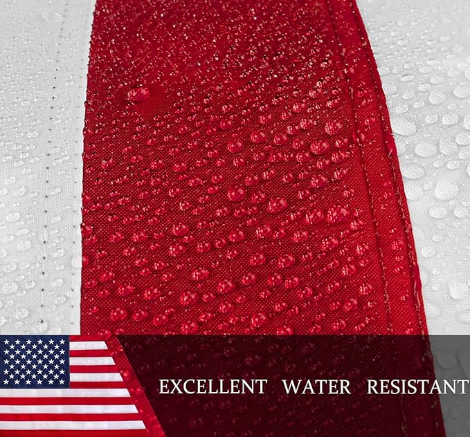 American Flag 8x12ft Long Lasting for Outside, Heavy Duty Nylon, Embroidered Stars, Brass Grommets, Perfect for Outdoor US Flags Show Your Patriotism