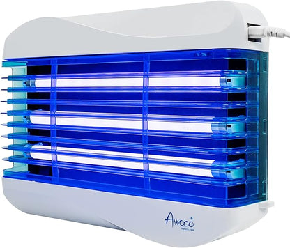 Awoco LED 15W 100V-240V Wall Mount Sticky Fly Trap Lamp with 3 LED UV Lights for Capturing Flies, Mosquitoes, Moths and Flying Insects (Fly Trap)