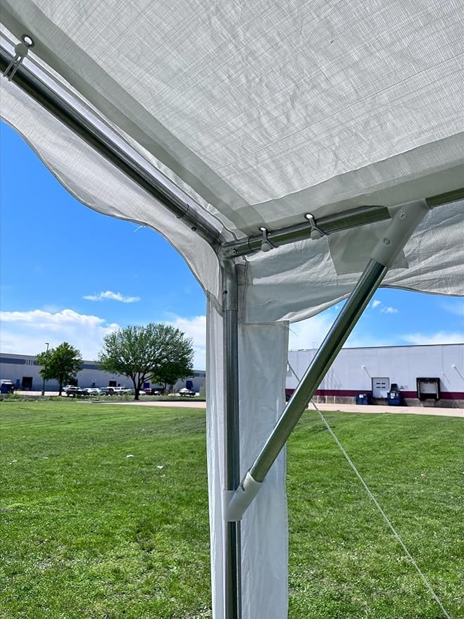 DELTA 20'x16' Budget PE Party + (2) Long Storage Bags for Parties, Outdoor Party Tents, Canopy Carpas para Fiestas, Wedding Party Event Canopy with Waterproof Top (B Model)