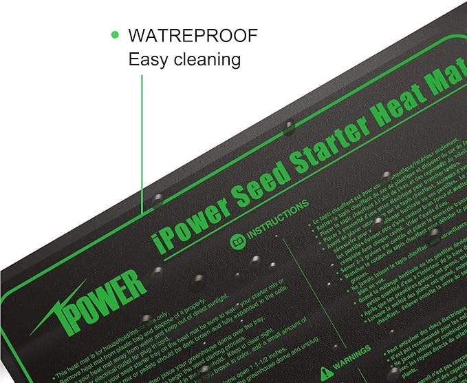 iPower 48" x 20" Waterproof Durable Seedling Heat Mat with Controller Warm Hydroponic Plant for Indoor Gardening Germination Starting, 2 Pack